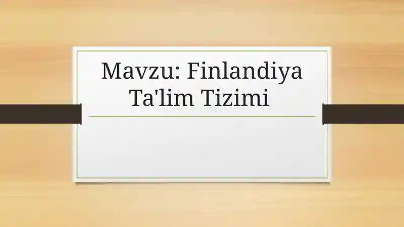 Finlandiya Ta'lim Tizimi