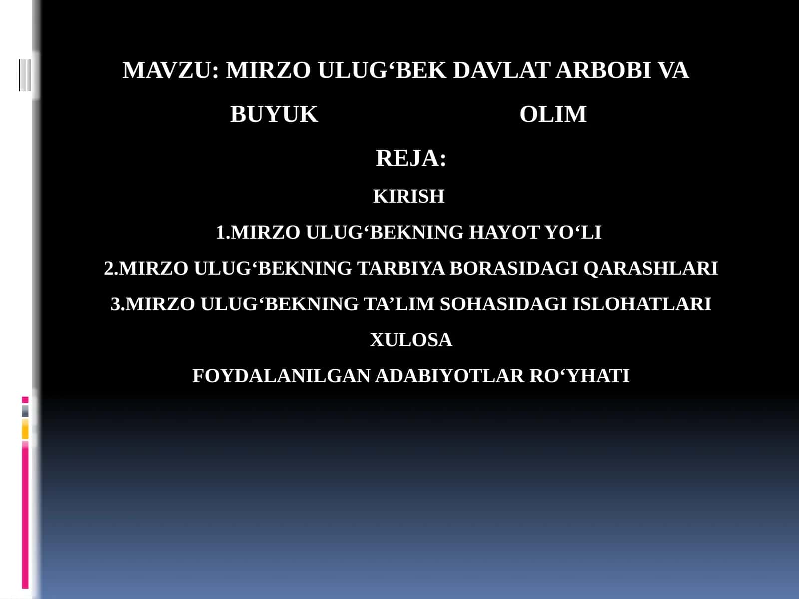 Mirzo Ulug‘bek davlat arbobi va buyuk olim 1