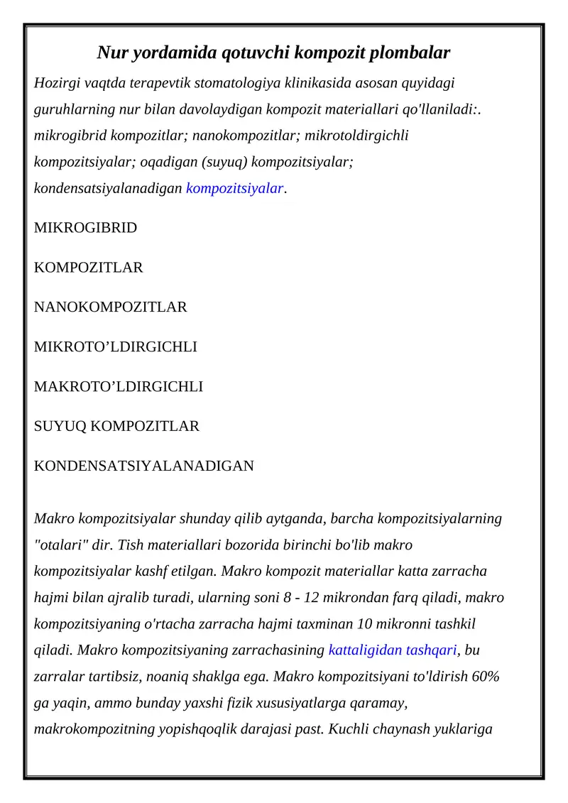 Kompozit plombalar 1