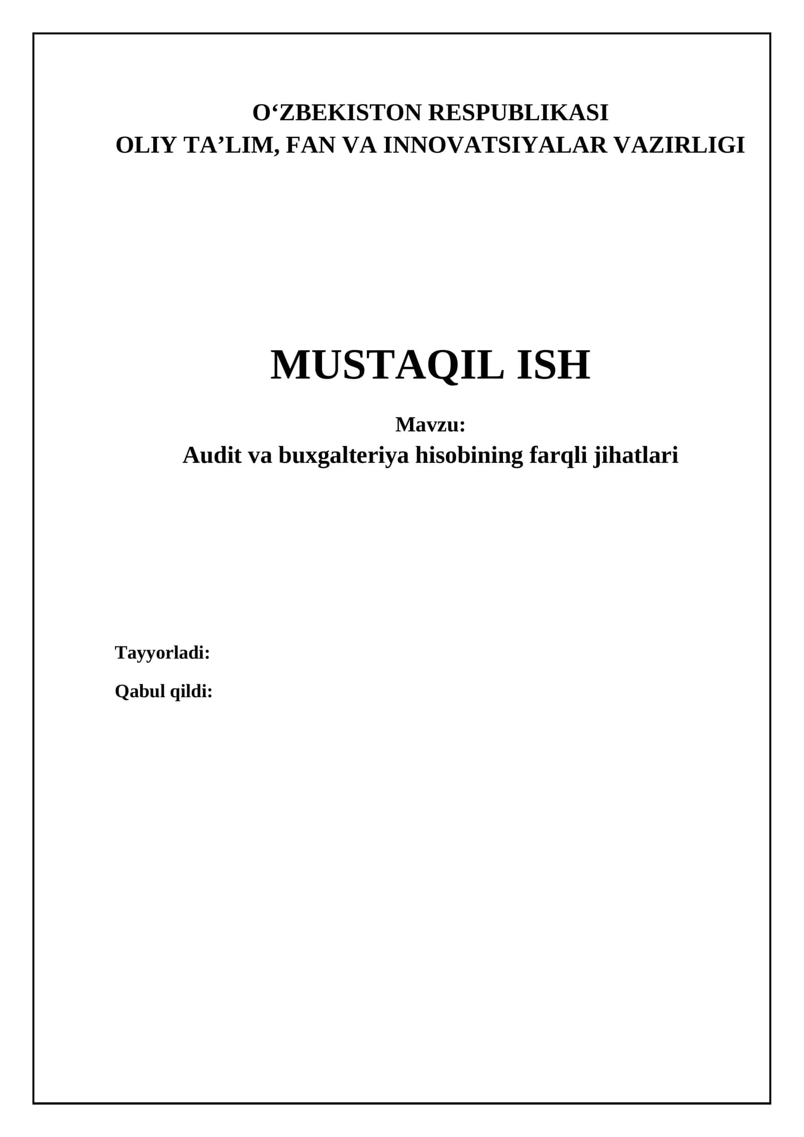 Auditorlik va hisobdorlik: asosiy farqlar 1