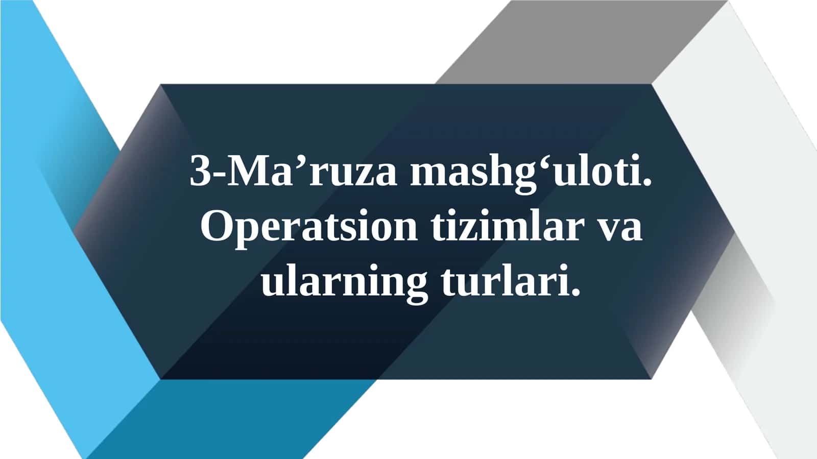 Operatsion tizimlar va ularning turlari 1