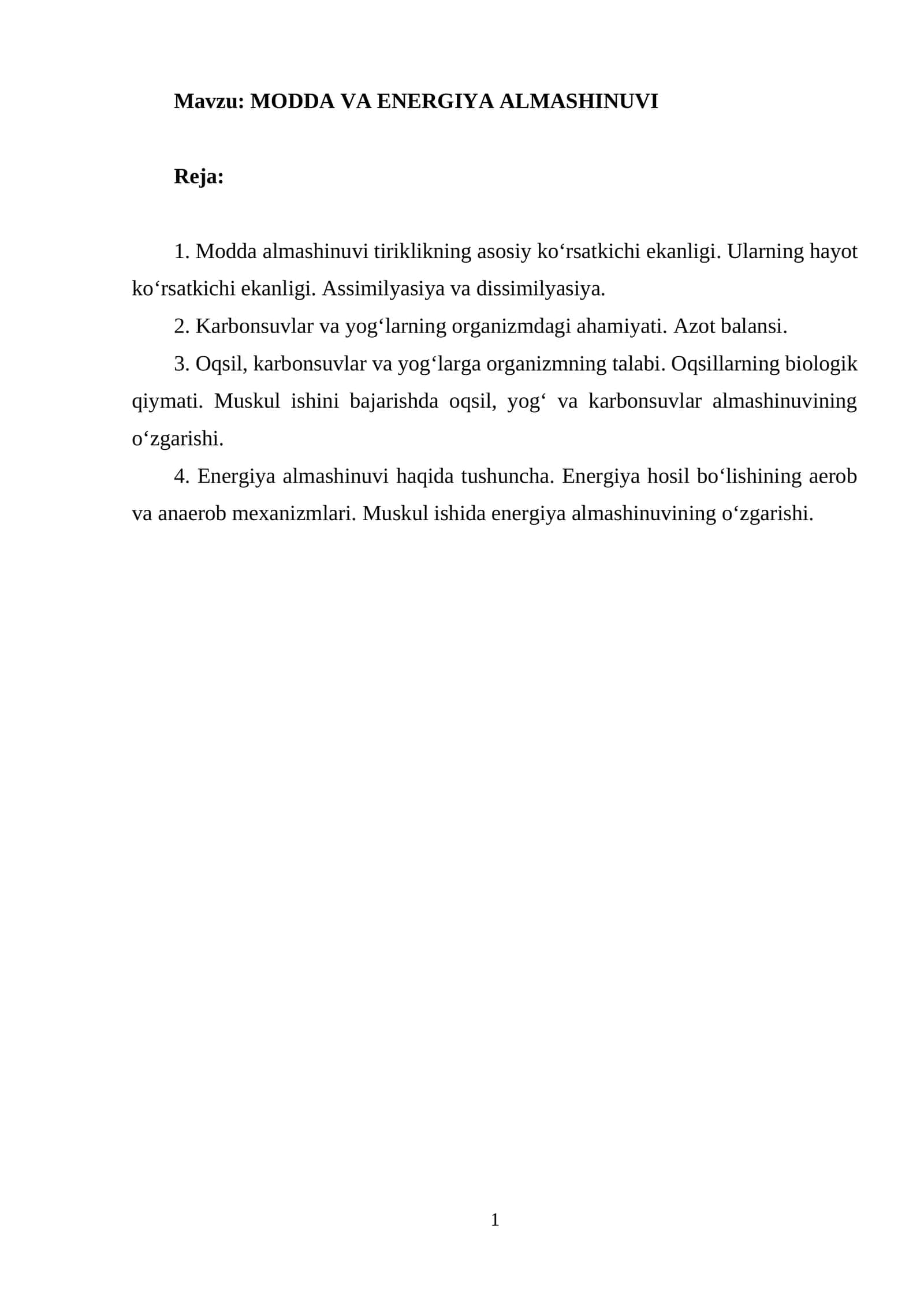 MODDA VA ENERGIYA ALMASHINUVI 1