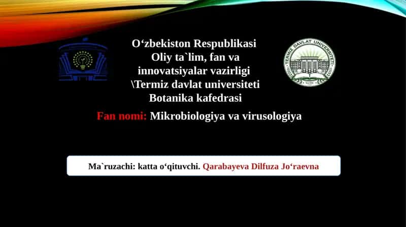 Mikrobiologiya va virusologiya 1