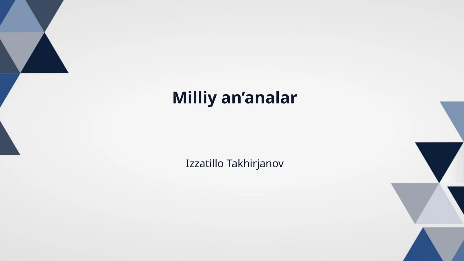 Milliy an’analar 1