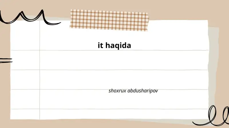 It haqida 1