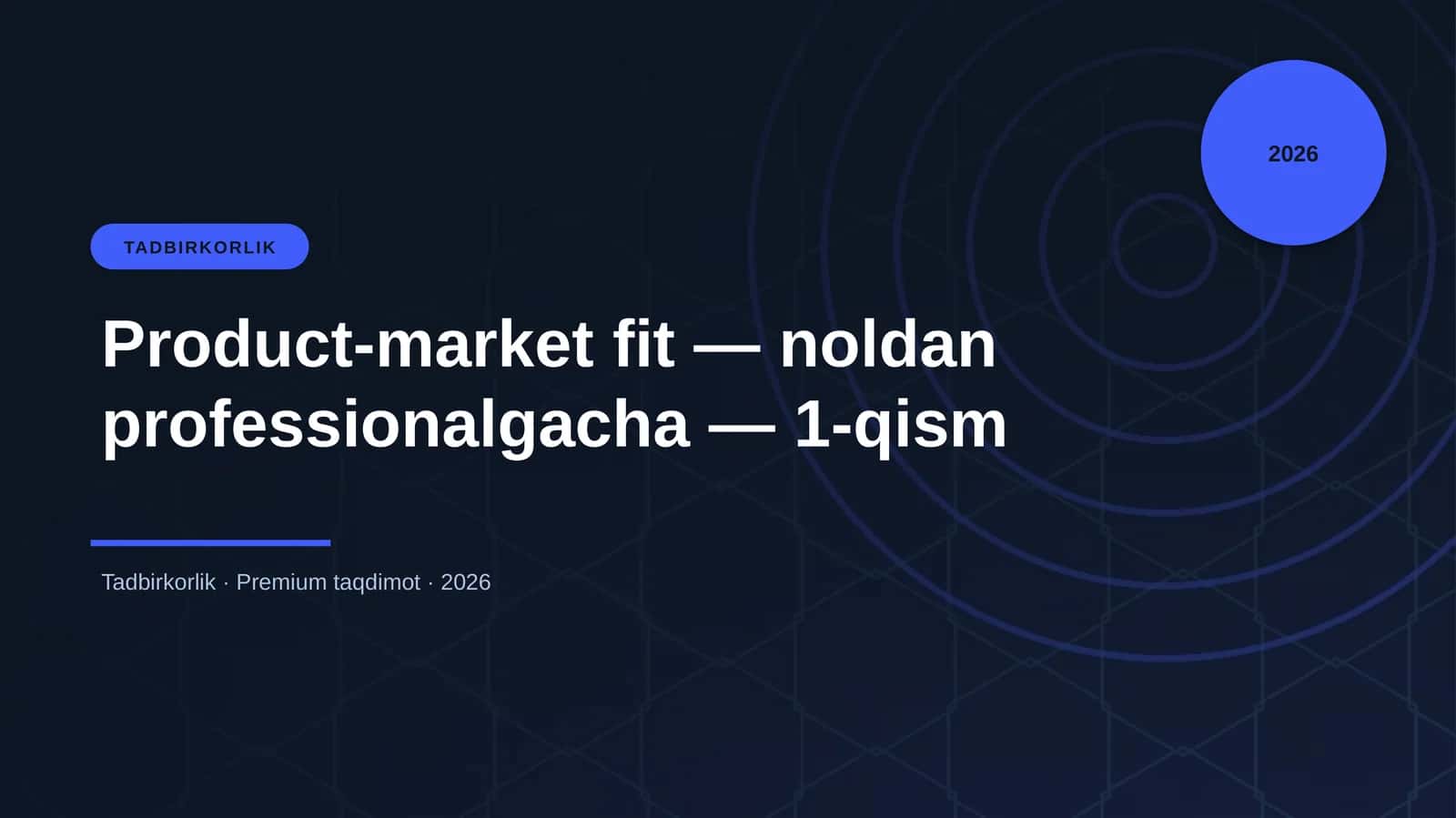 Product-market fit — noldan professionalgacha — 1-qism 1
