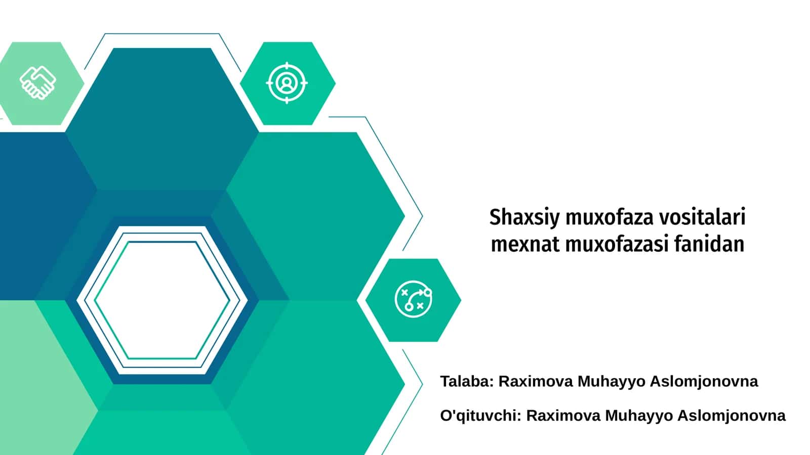 Shaxsiy muxofaza vositalari mexnat muxofazasi fanidan 1