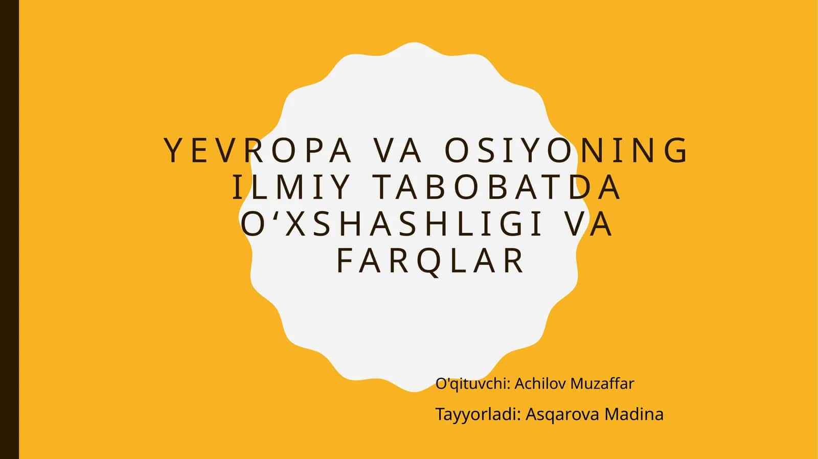 Yevropava Osiyoning ilmiy tabobatda o‘xshashligi va farqlar 1