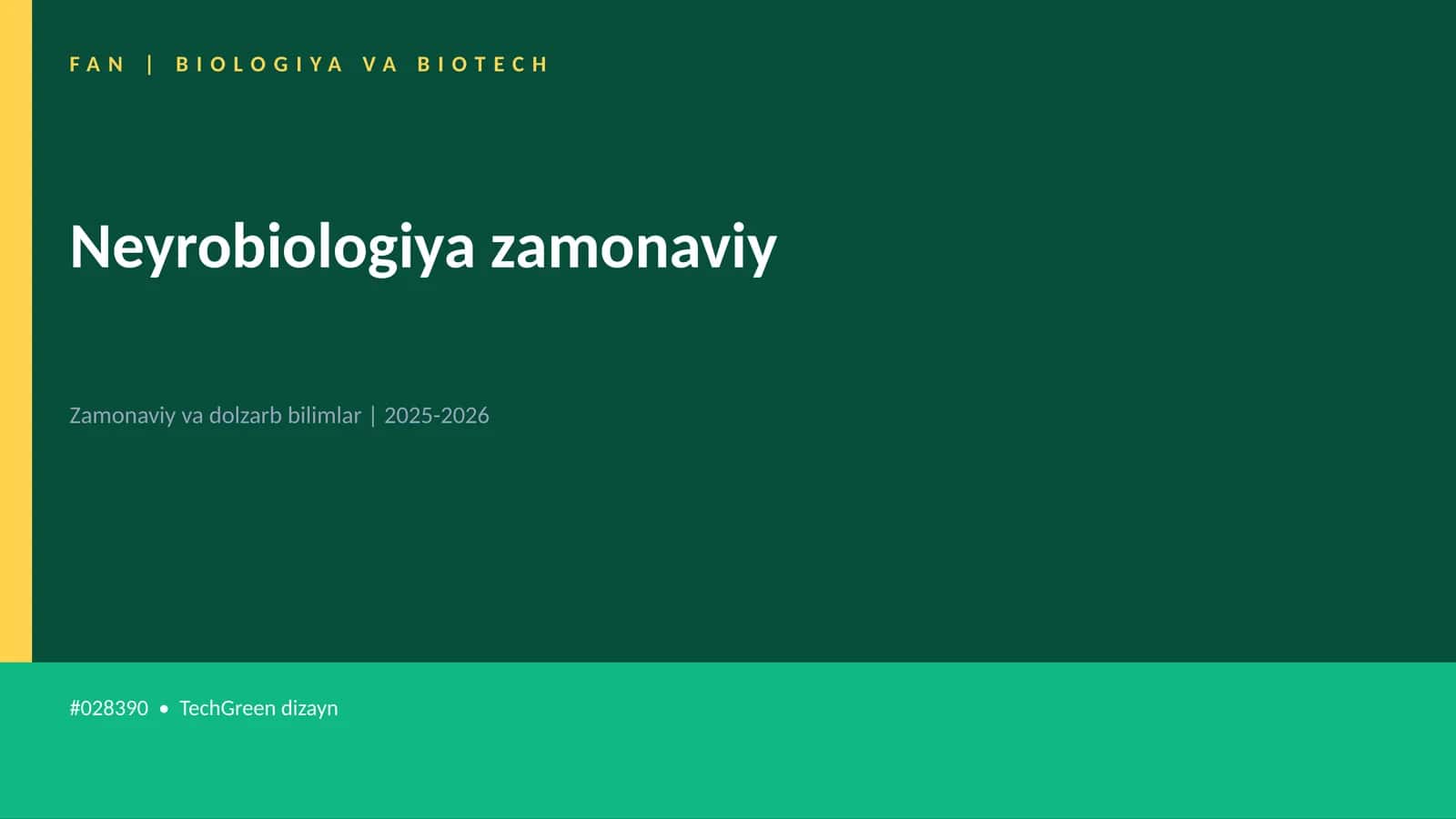 Neyrobiologiya zamonaviy 1