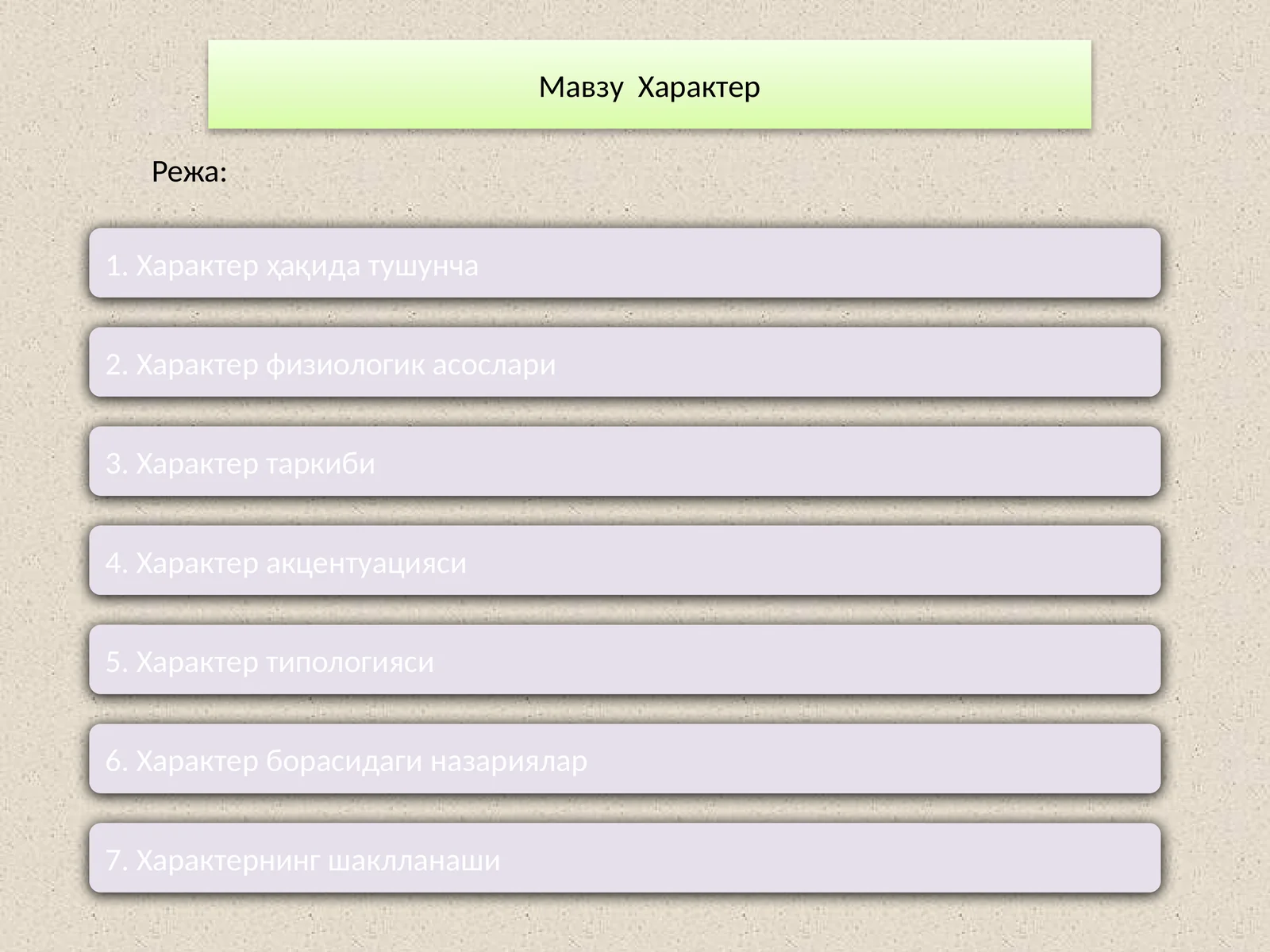 Характер 1