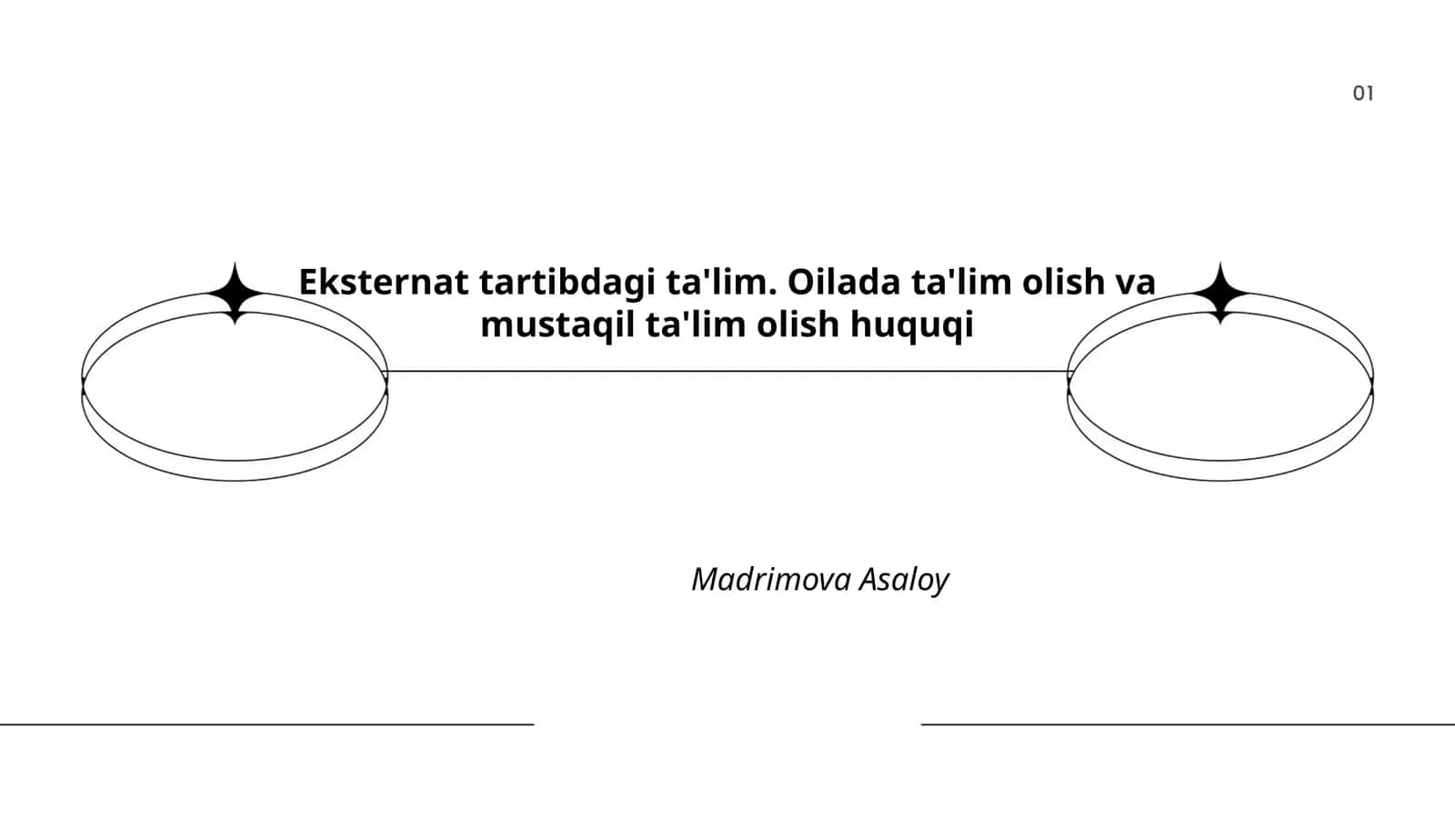 Eksternat tartibdagi ta'lim. Oilada ta'lim olish va mustaqil ta'lim olish huquqi 1