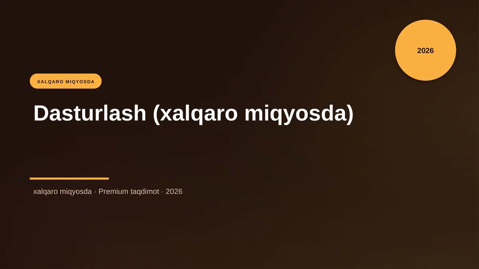 Dasturlash (xalqaro miqyosda) 1