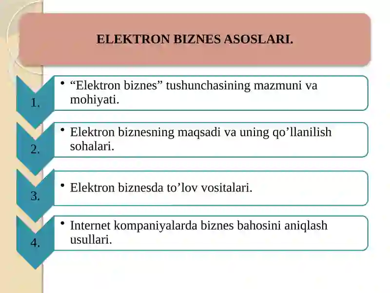 Elektron Biznes Amalga Oshirilishi