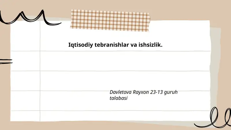 Iqtisodiy tebranishlar va ishsizlik 1