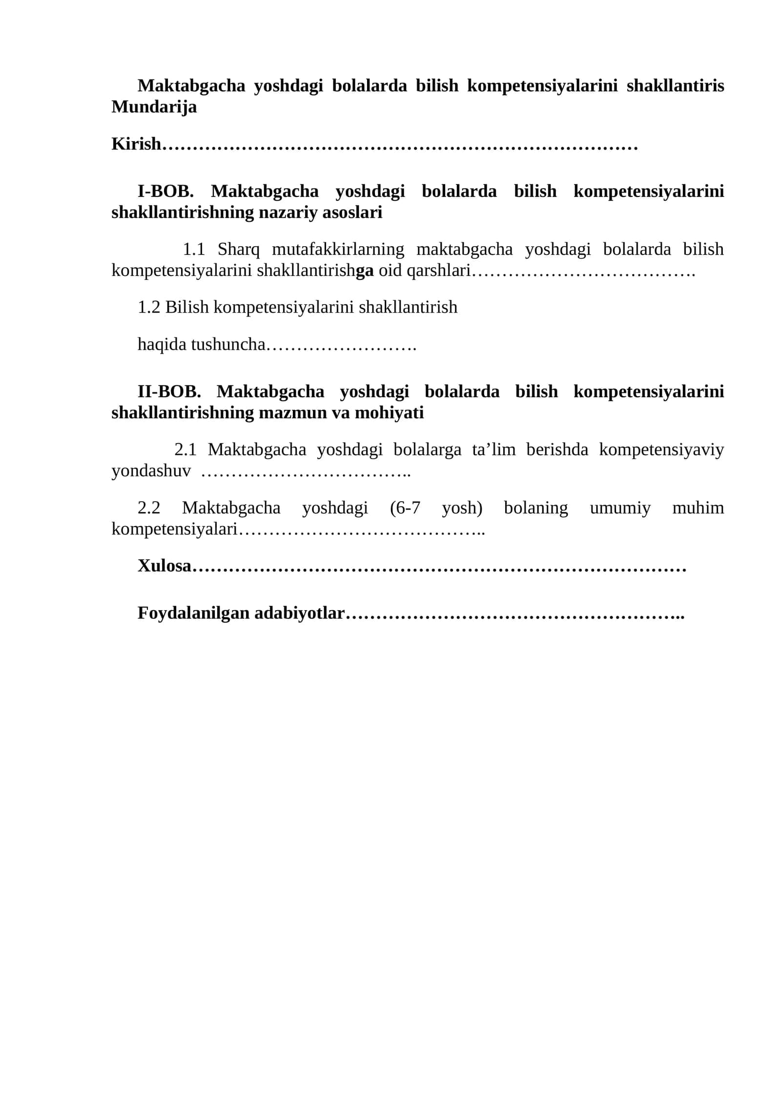 Maktabgacha yoshdagi bolalarda bilish kompetensiyalarini shakllantirish 1