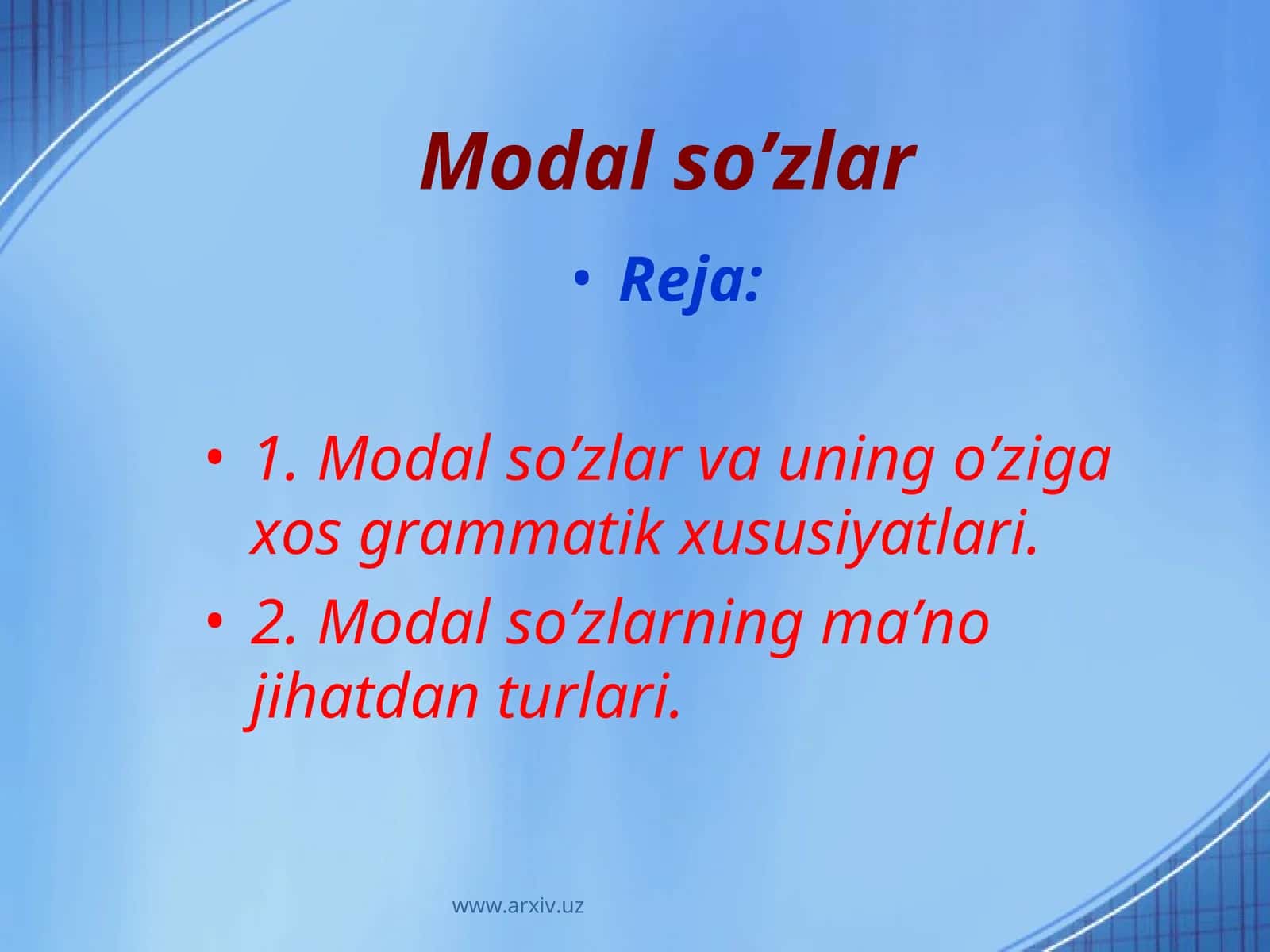 Modal so’zlar 1
