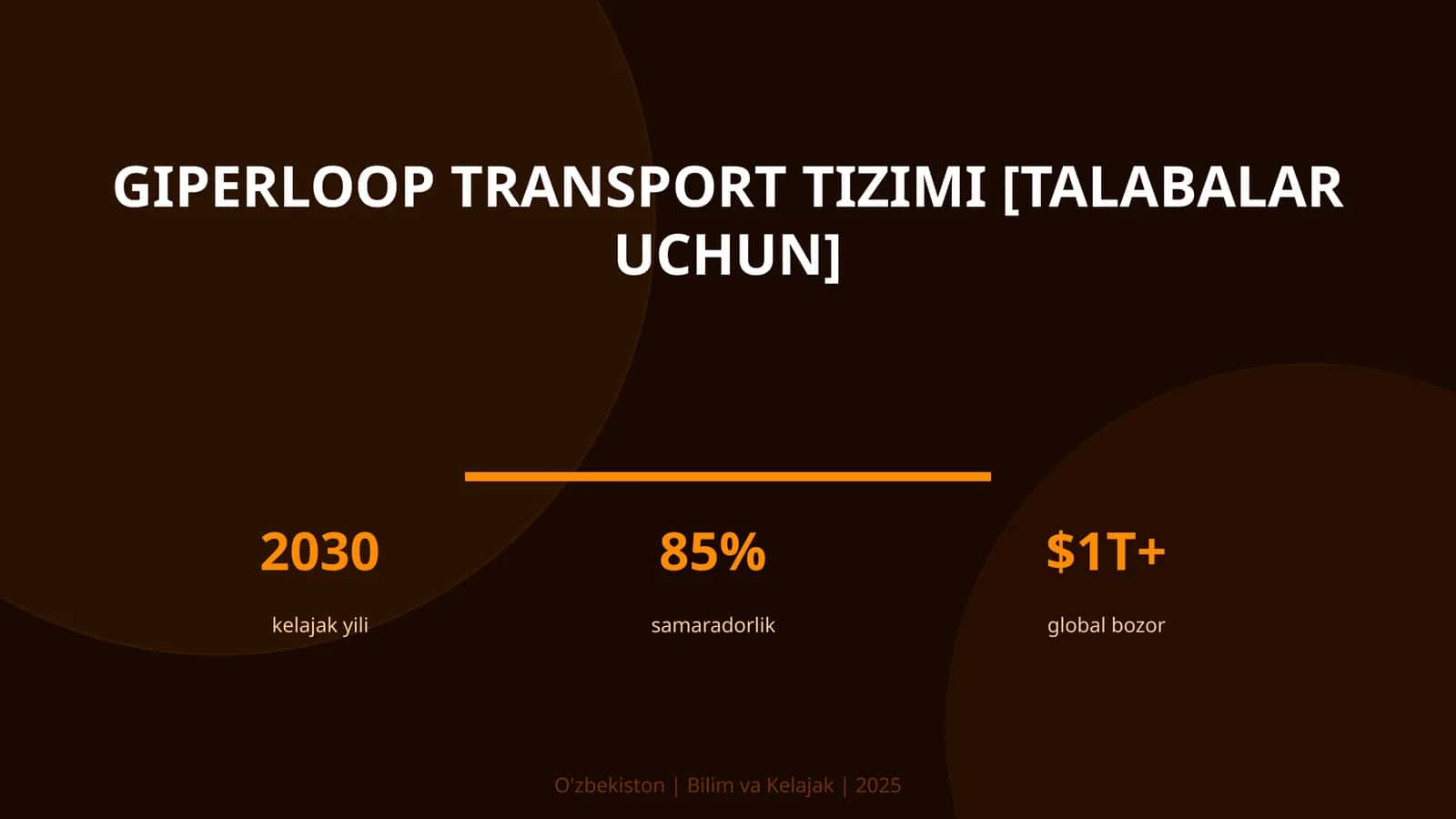 Giperloop transport tizimi [talabalar uchun] 1