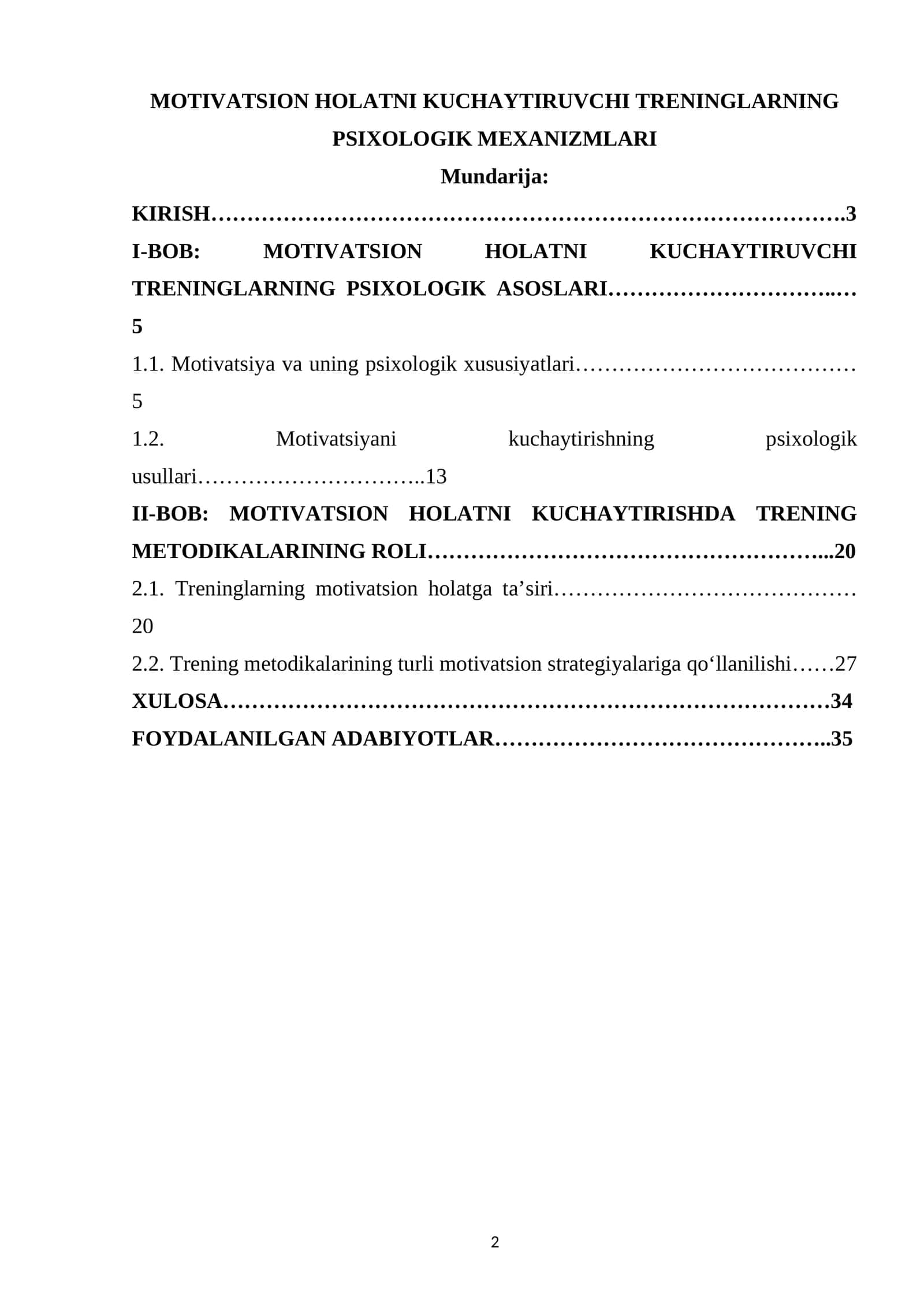 MOTIVATSION HOLATNI KUCHAYTIRUVCHI TRENINGLARNING PSIXOLOGIK MEXANIZMLARI 1