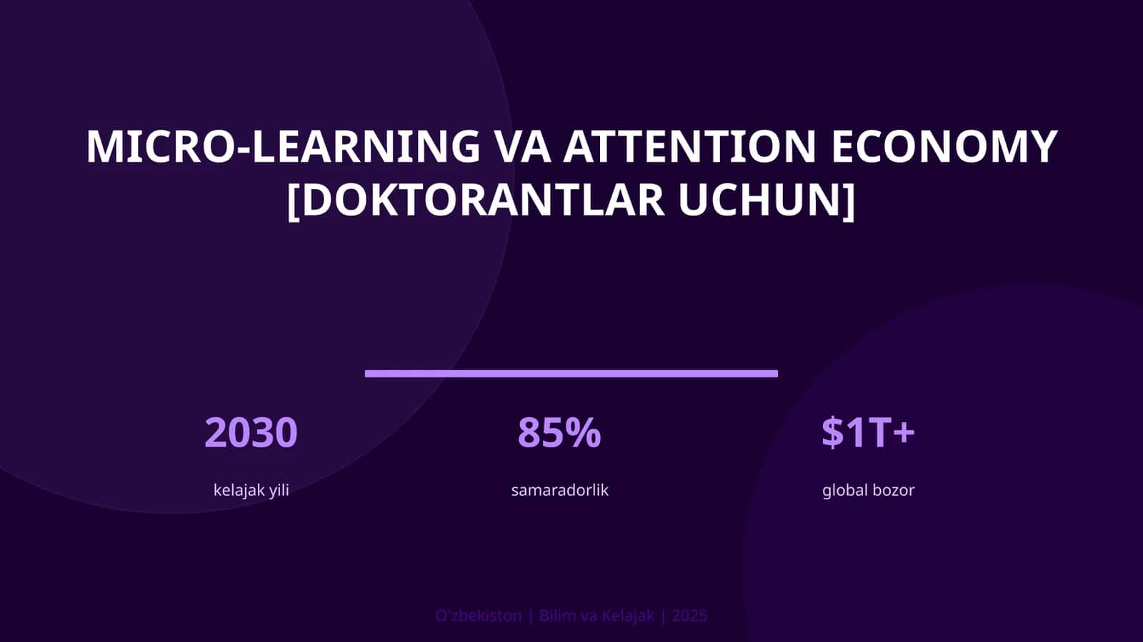 Micro-learning va attention economy [doktorantlar uchun] 1