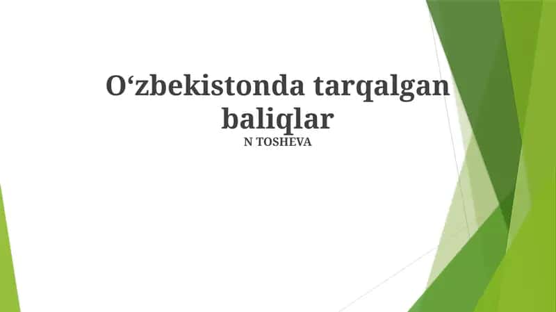 O‘zbekistonda tarqalgan baliqlar 1