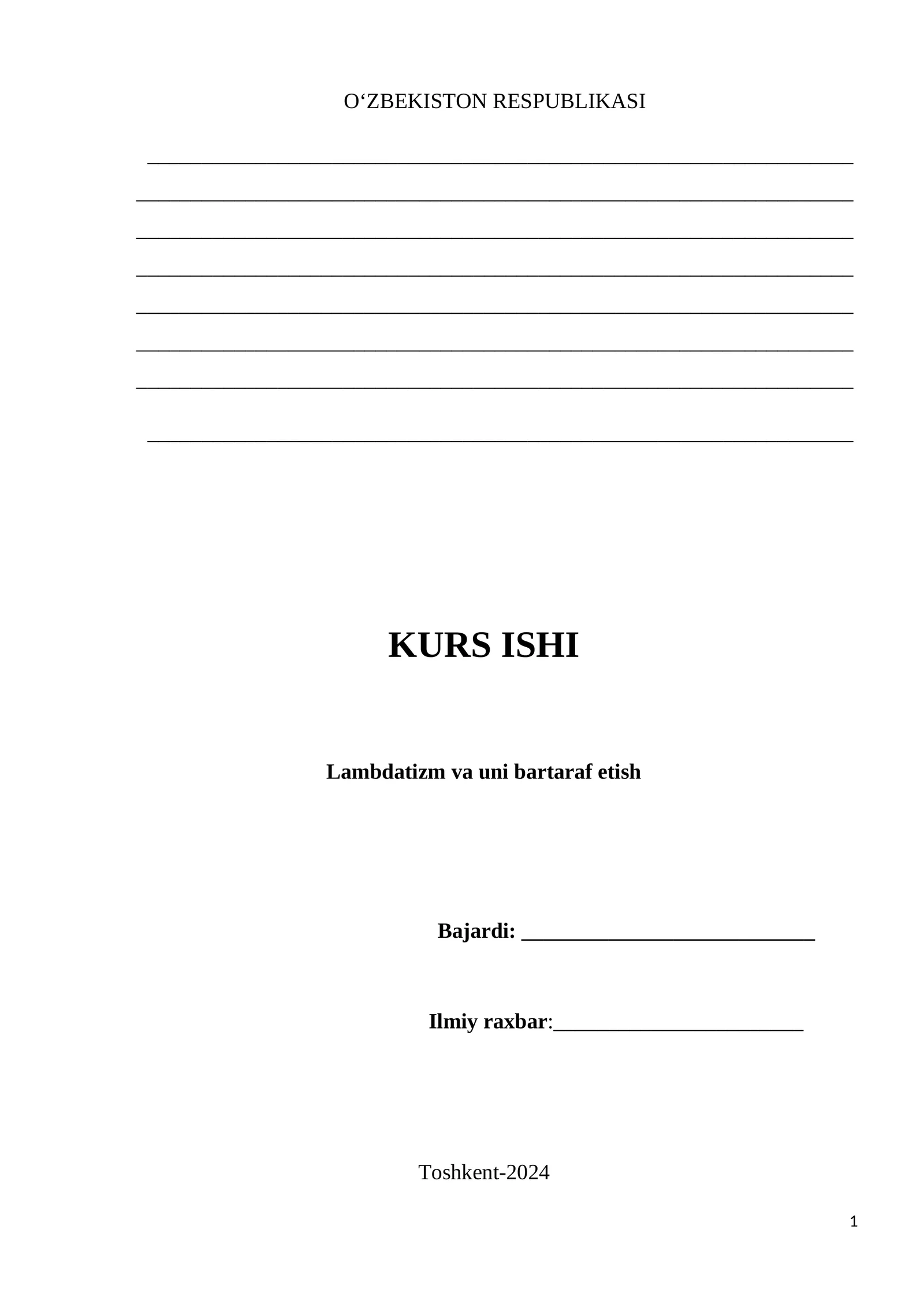 Lambdatizm va uni bartaraf etish 1