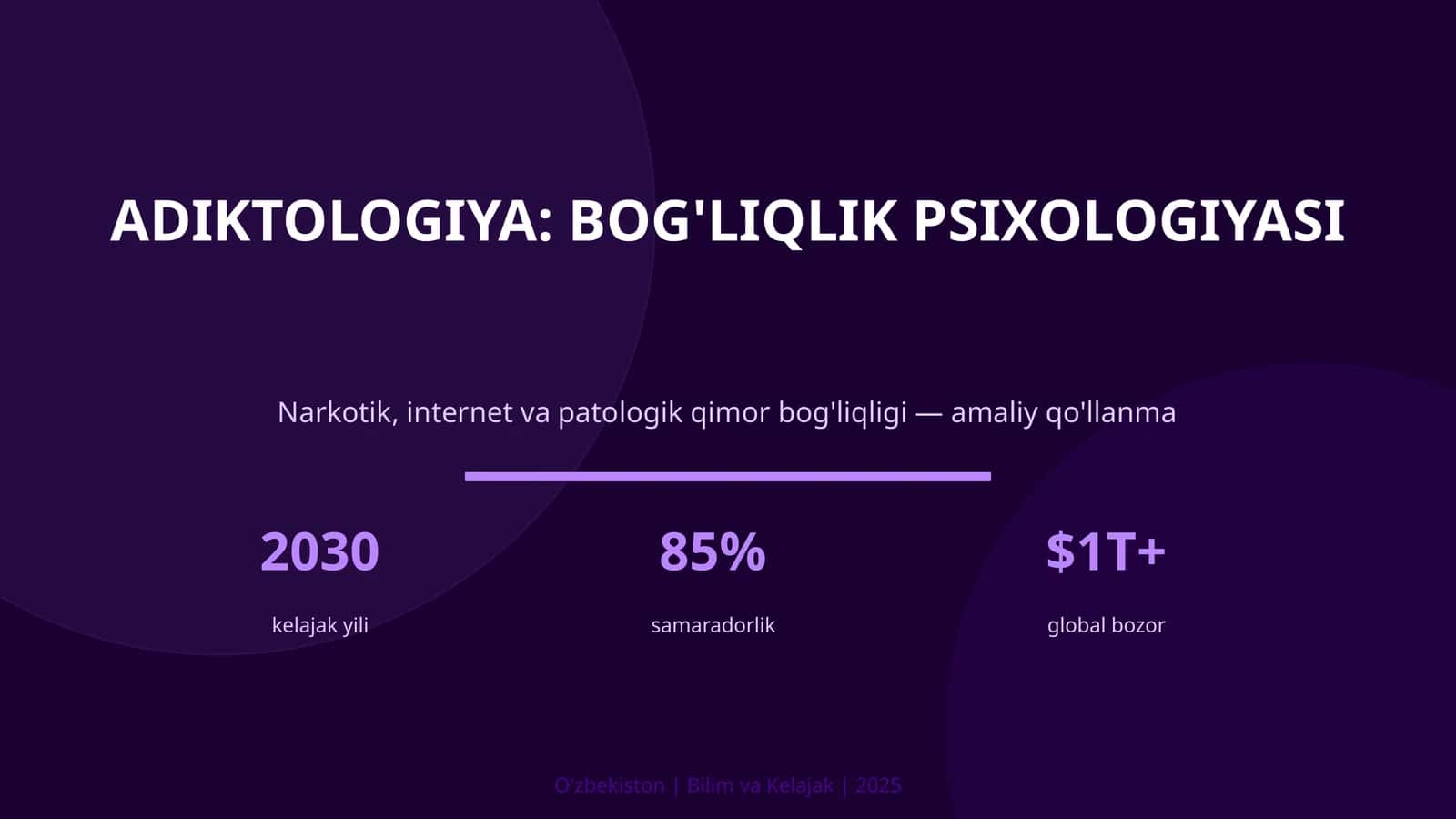 Adiktologiya: bog'liqlik psixologiyasi 1
