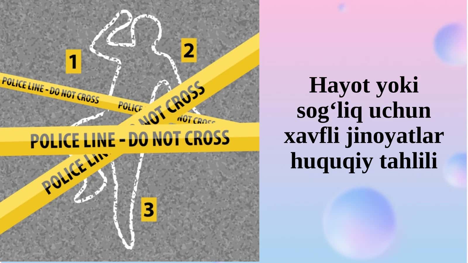 Hayot yoki sog‘liq uchun xavfli jinoyatlar huquqiy tahlili 1
