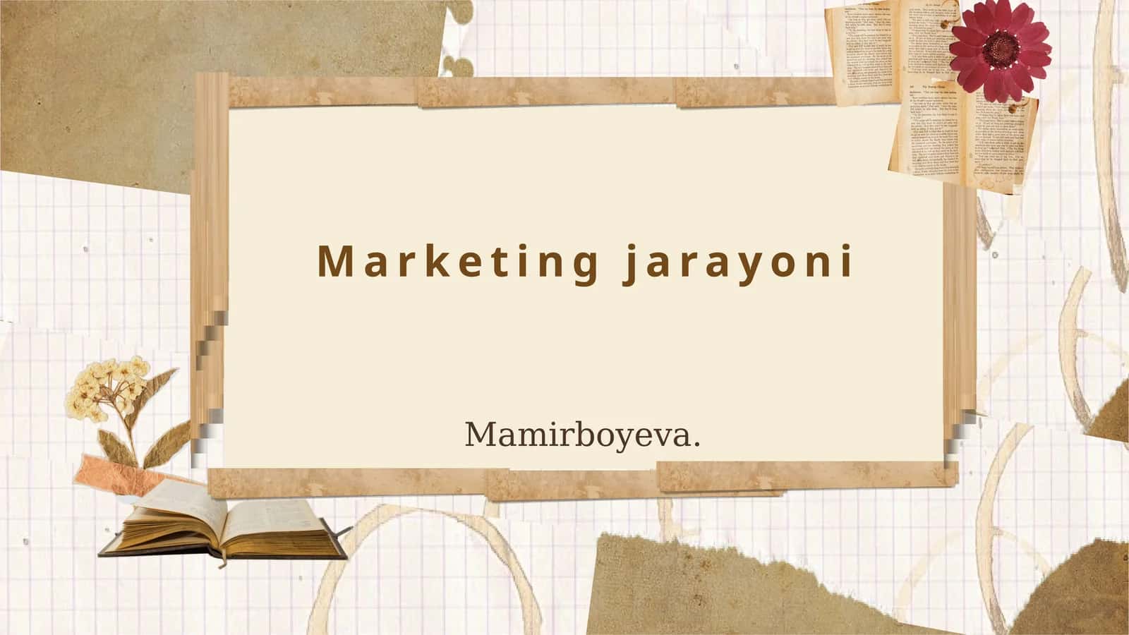 Marketing jarayoni Mamirboyeva 1