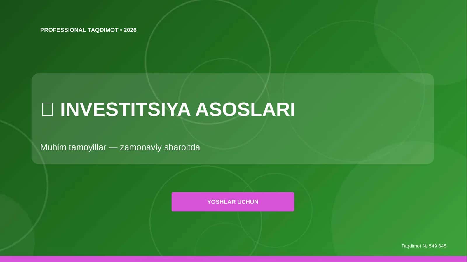 INVESTITSIYA ASOSLARI 1