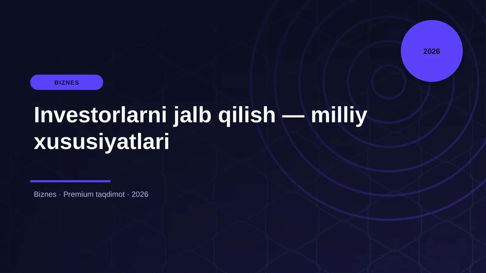 Investorlarni jalb qilish — milliy xususiyatlari 1
