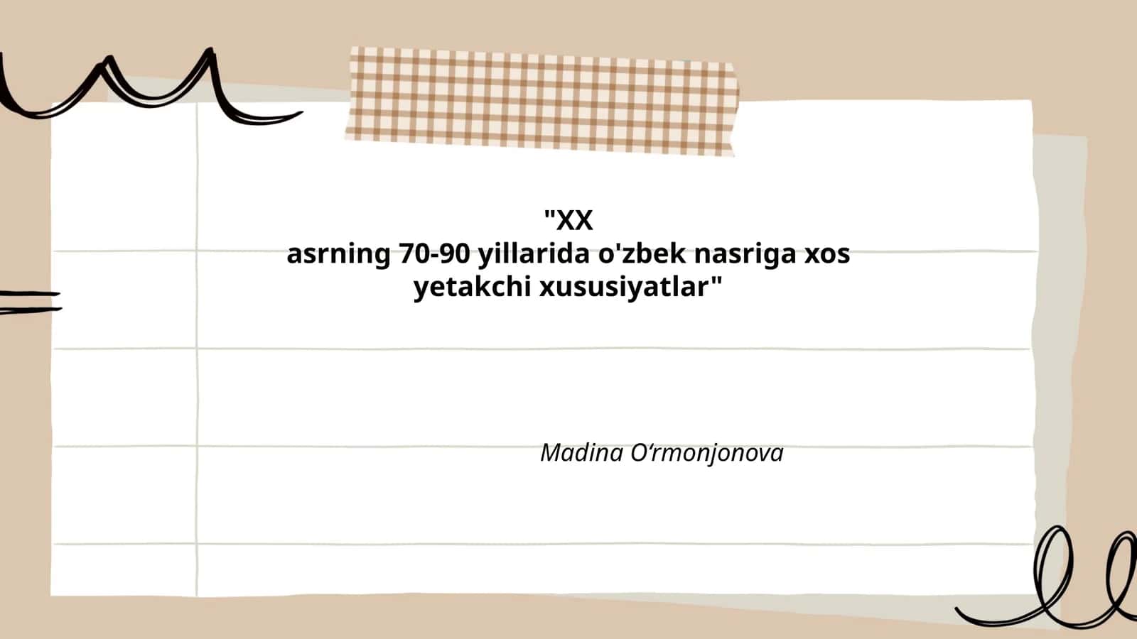 XX asrning 70-80 yillarida o'zbek nasriga xos yetakchi xususiyatlar 1