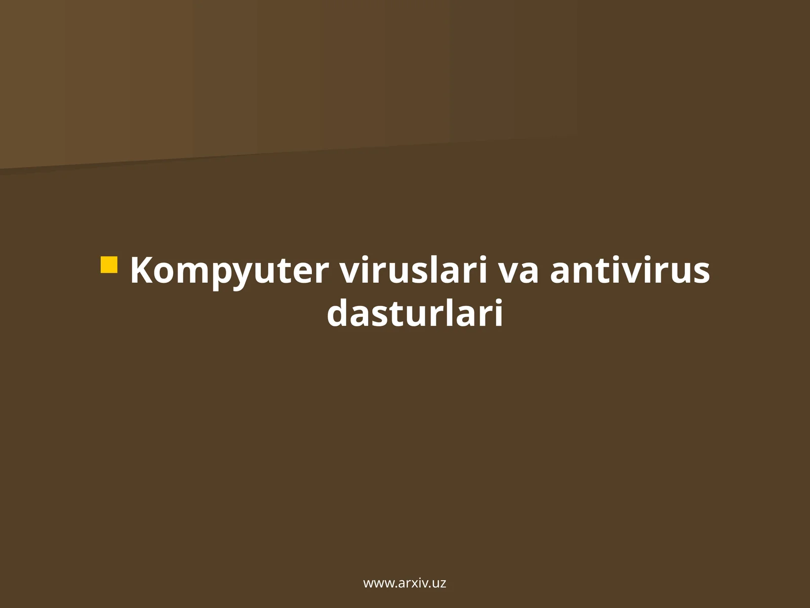 KOMPYUTER VIRUSLARI 1