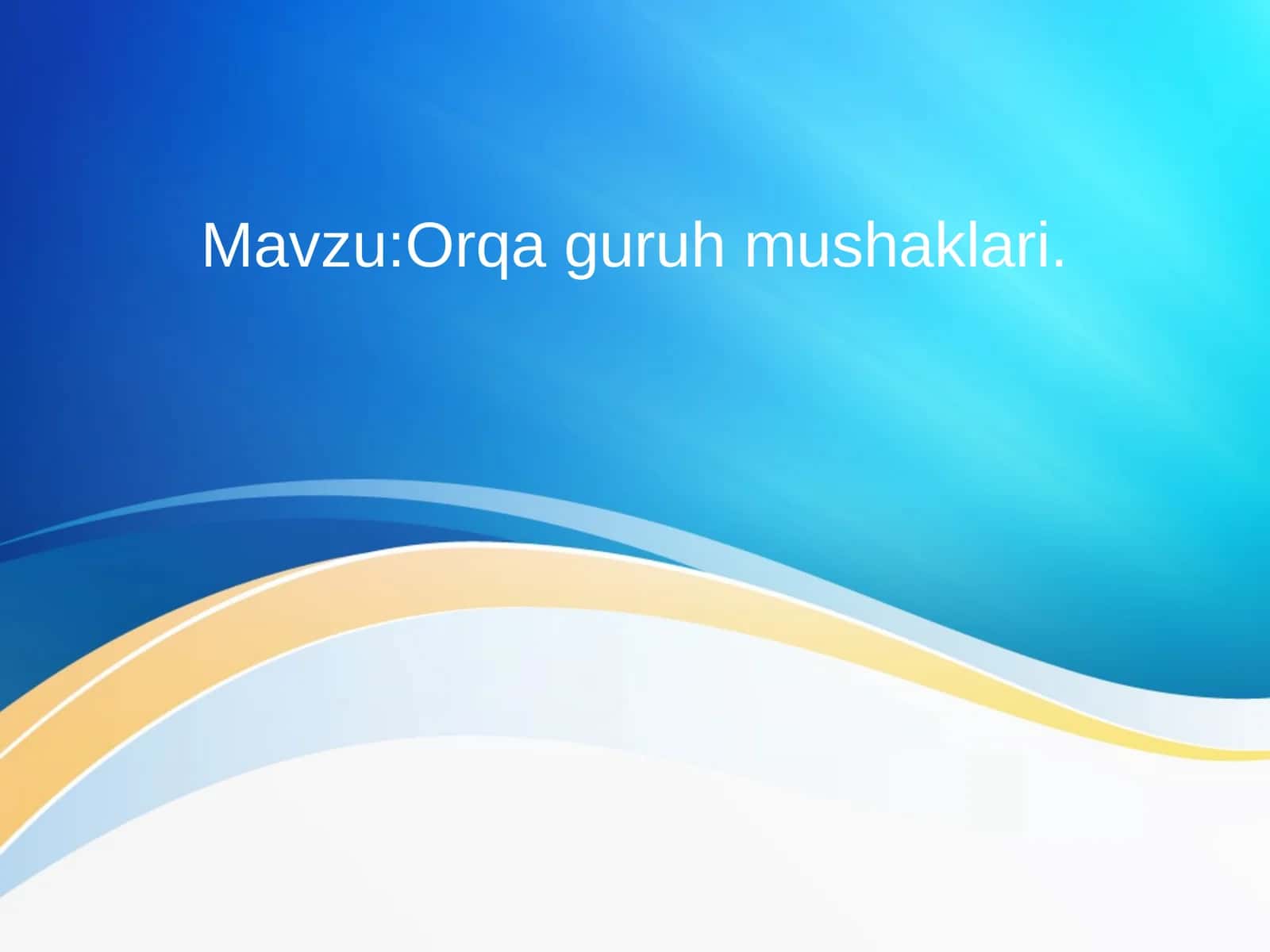 Orqaguruh mushaklari. Orqaning yuz mushaklari 1