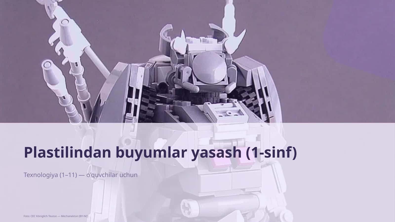 Plastilindan buyumlar yasash (1-sinf) 1