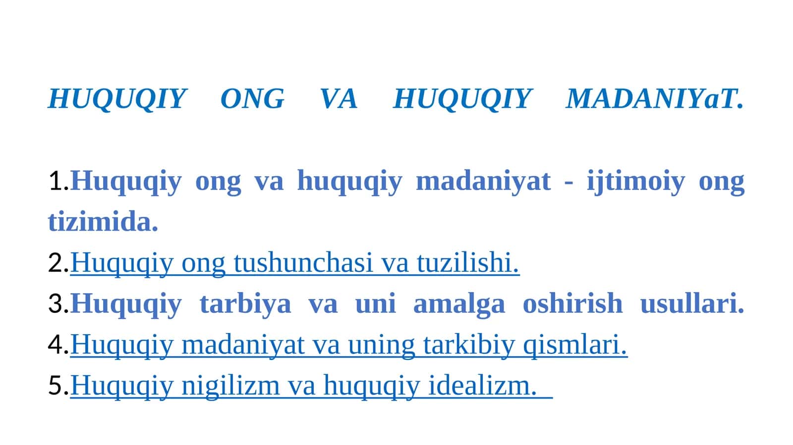 Huquqiy Ong va Huquqiy Madaniyat 1