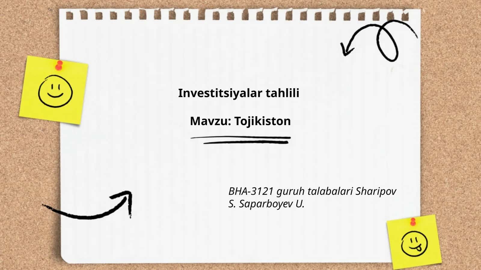 Investitsiyalar tahlili 1
