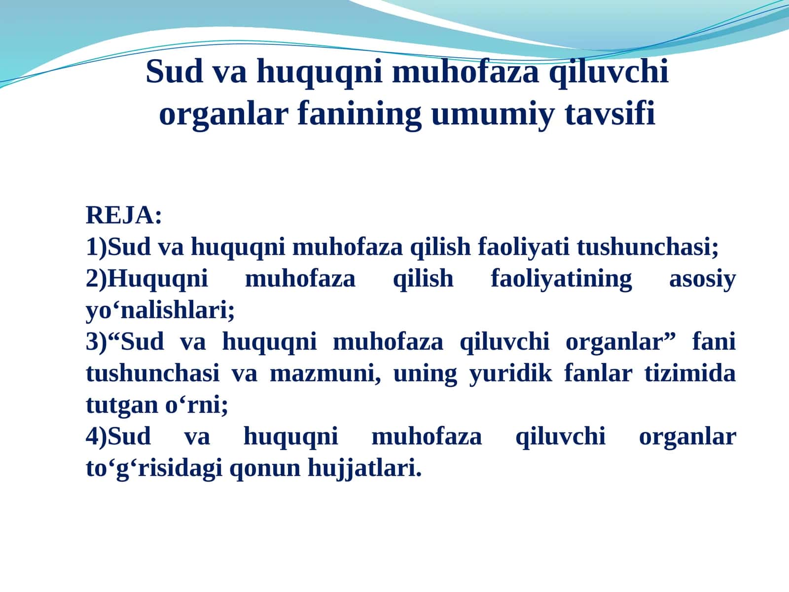 Sud va huquqni muhofaza qilivchi organlar 1
