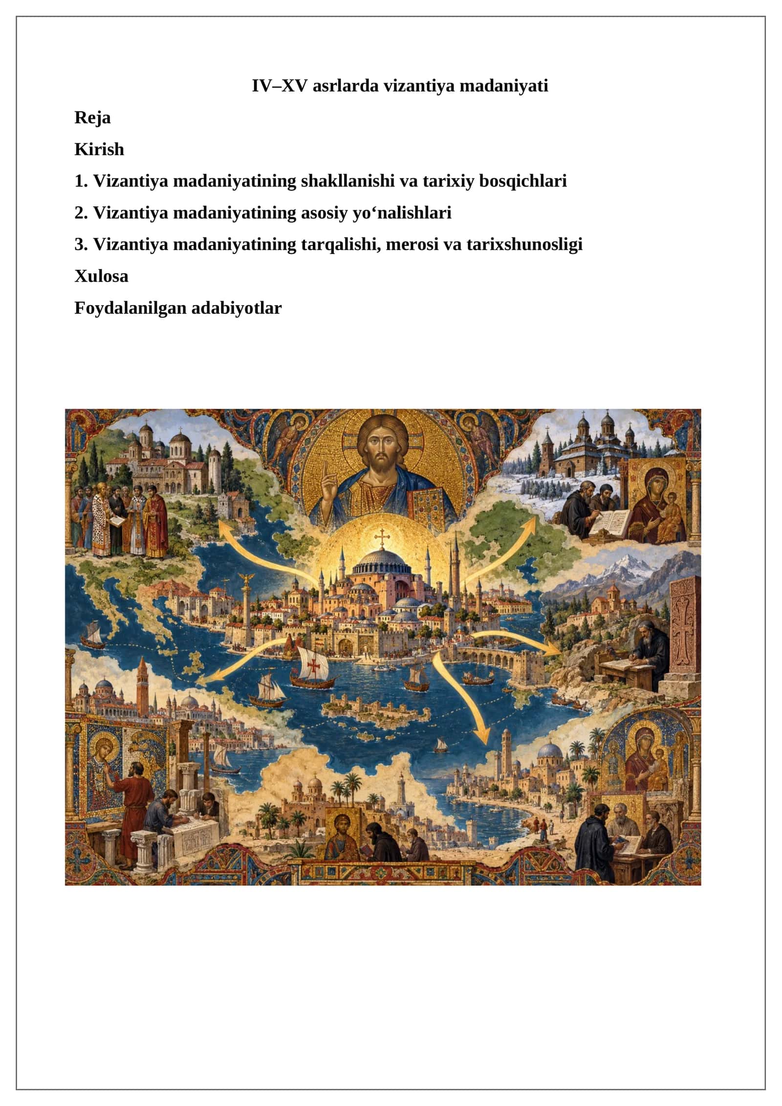 IV–XV asrlarda vizantiya madaniyati 1