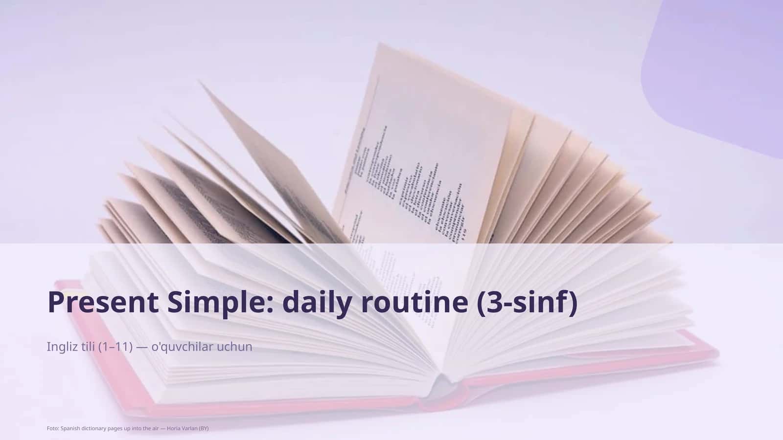 Present Simple: daily routine (3-sinf) 4