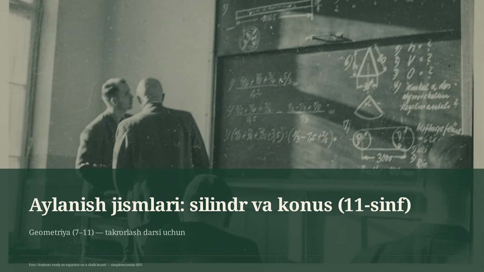 Aylanish jismlari: silindr va konus (11-sinf) 1