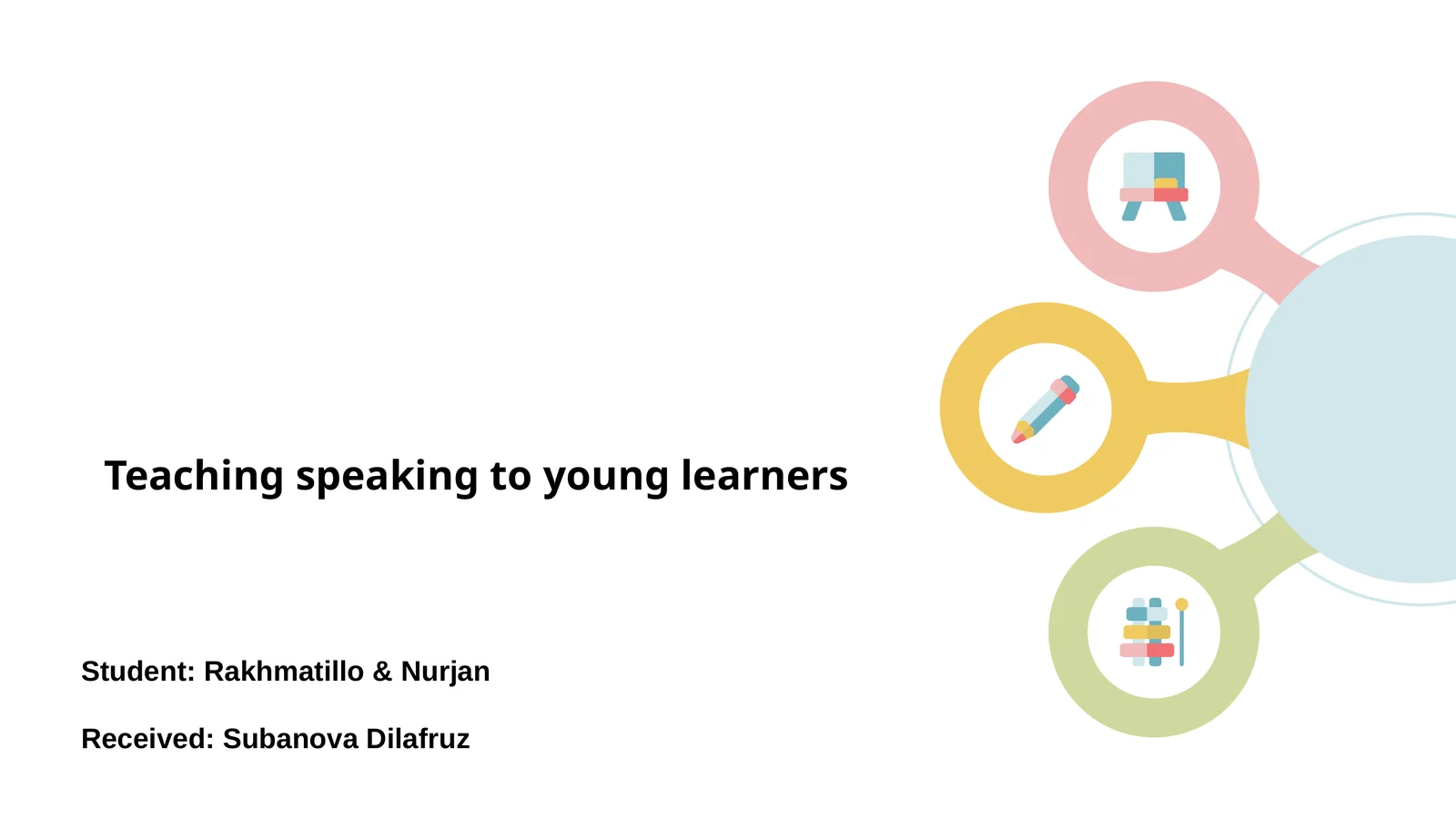 Teaching speaking to young learners 1