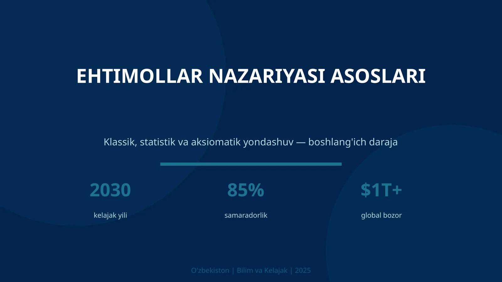 Ehtimollar nazariyasi asoslari 1
