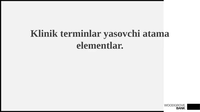 Klinik terminlaryasovchiatamaelementlar 1