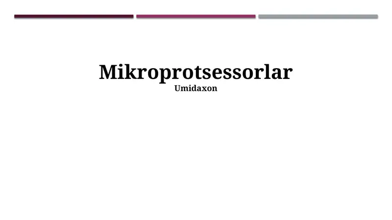 Mikroprotsessorlar 1