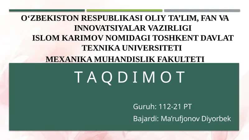 Ta'lim texnologiyalariga qo'yiladigan asosiy talablar 1