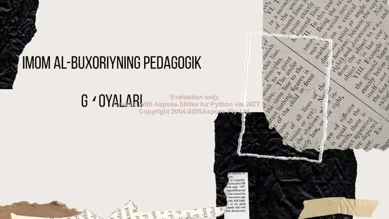 Imom al-Buxoriyning pedagogik gʻoyalari 1