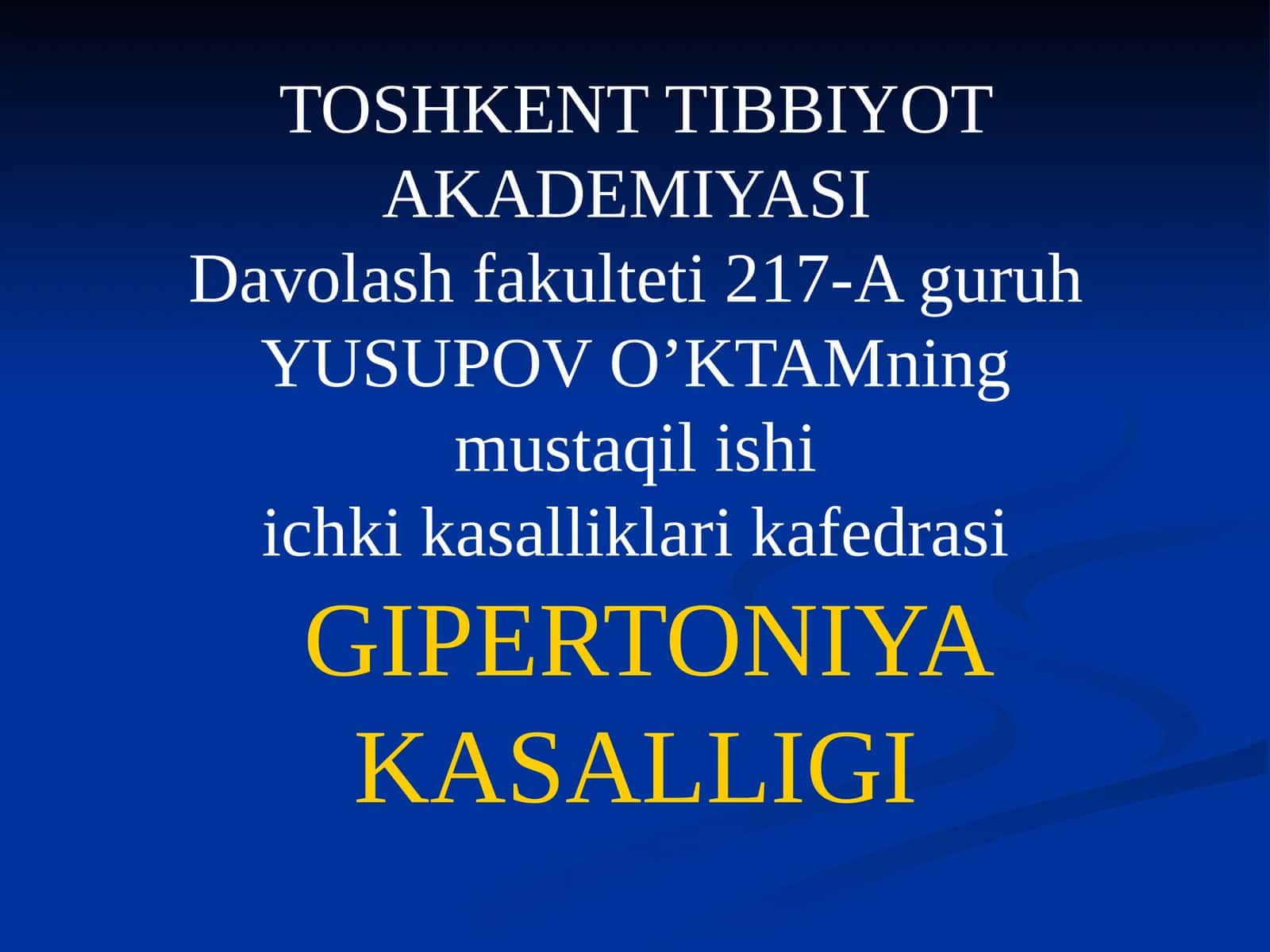 GIPERTONIYAKASALLIGI 1