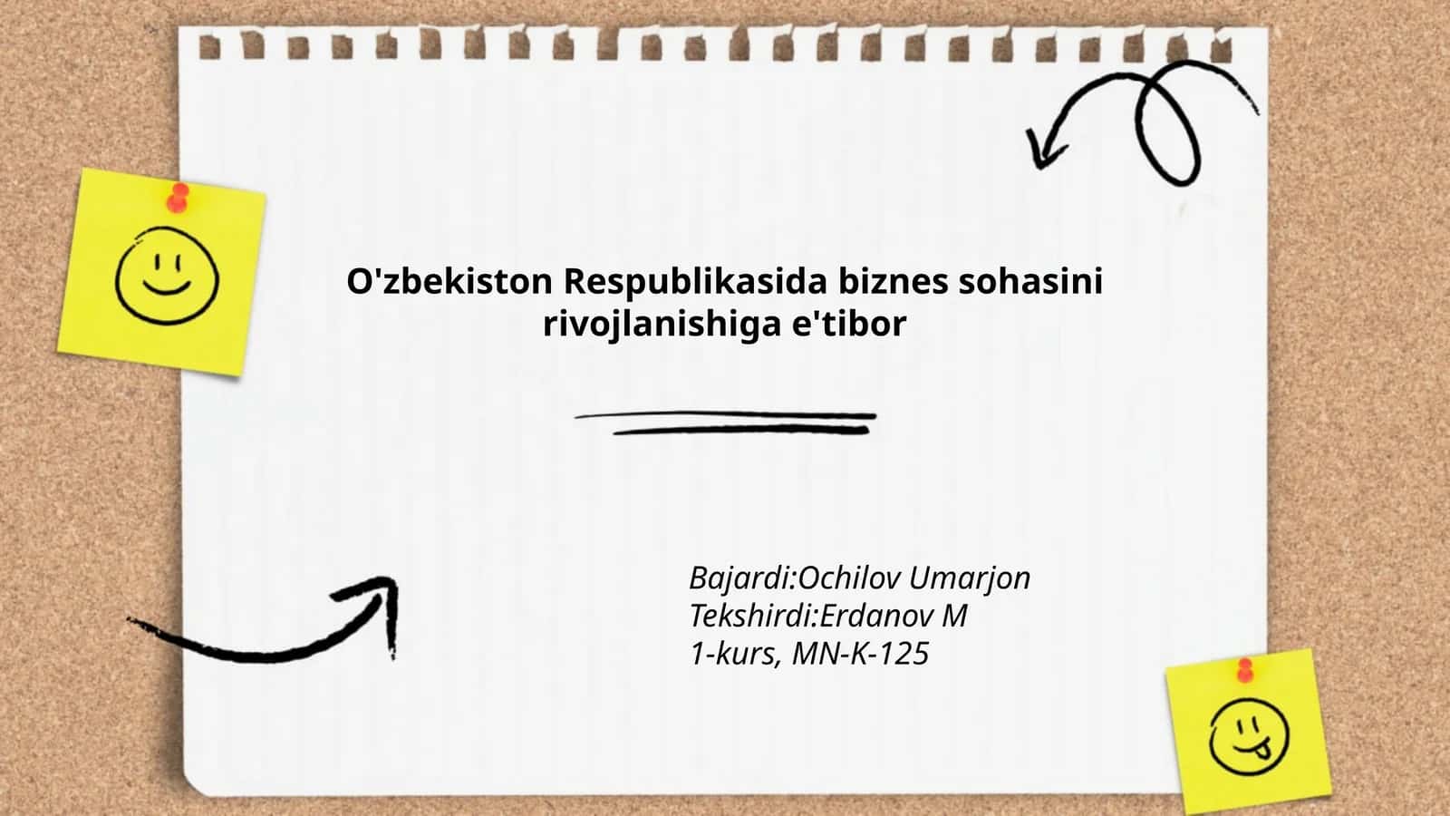 O'zbekiston Respublikasida biznes sohasini rivojlanishiga e'tibor 1