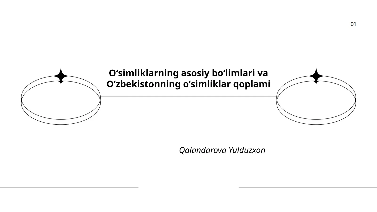 Oʻsimliklarning asosiy boʻlimlari va Oʻzbekistonning oʻsimliklar qoplami 1