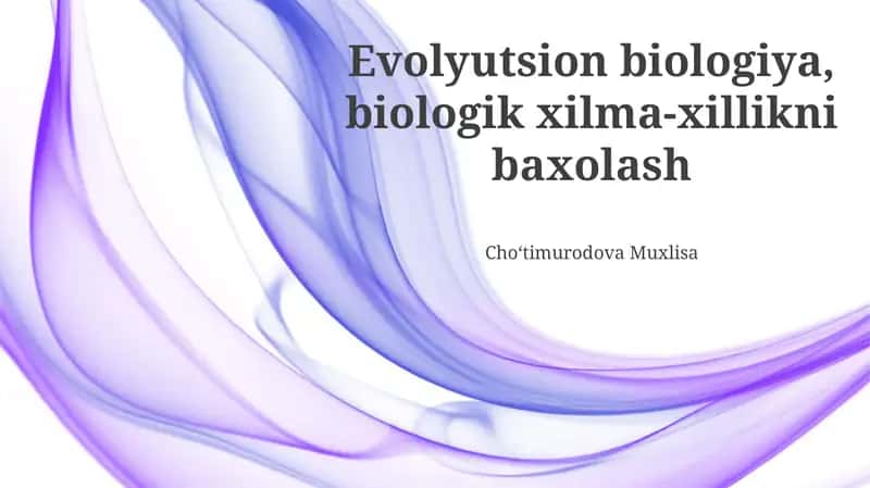Evolyutsion biologiya, biologik xilma-xillikni baxolash 1